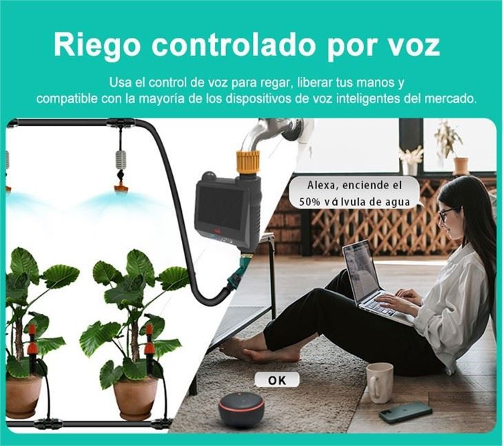 Temporizador de agua inteligente para jardín